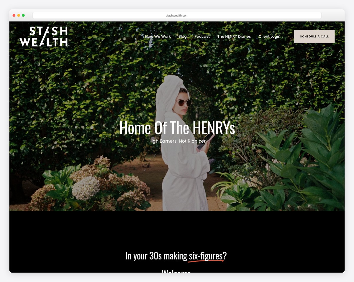stash wealth website example