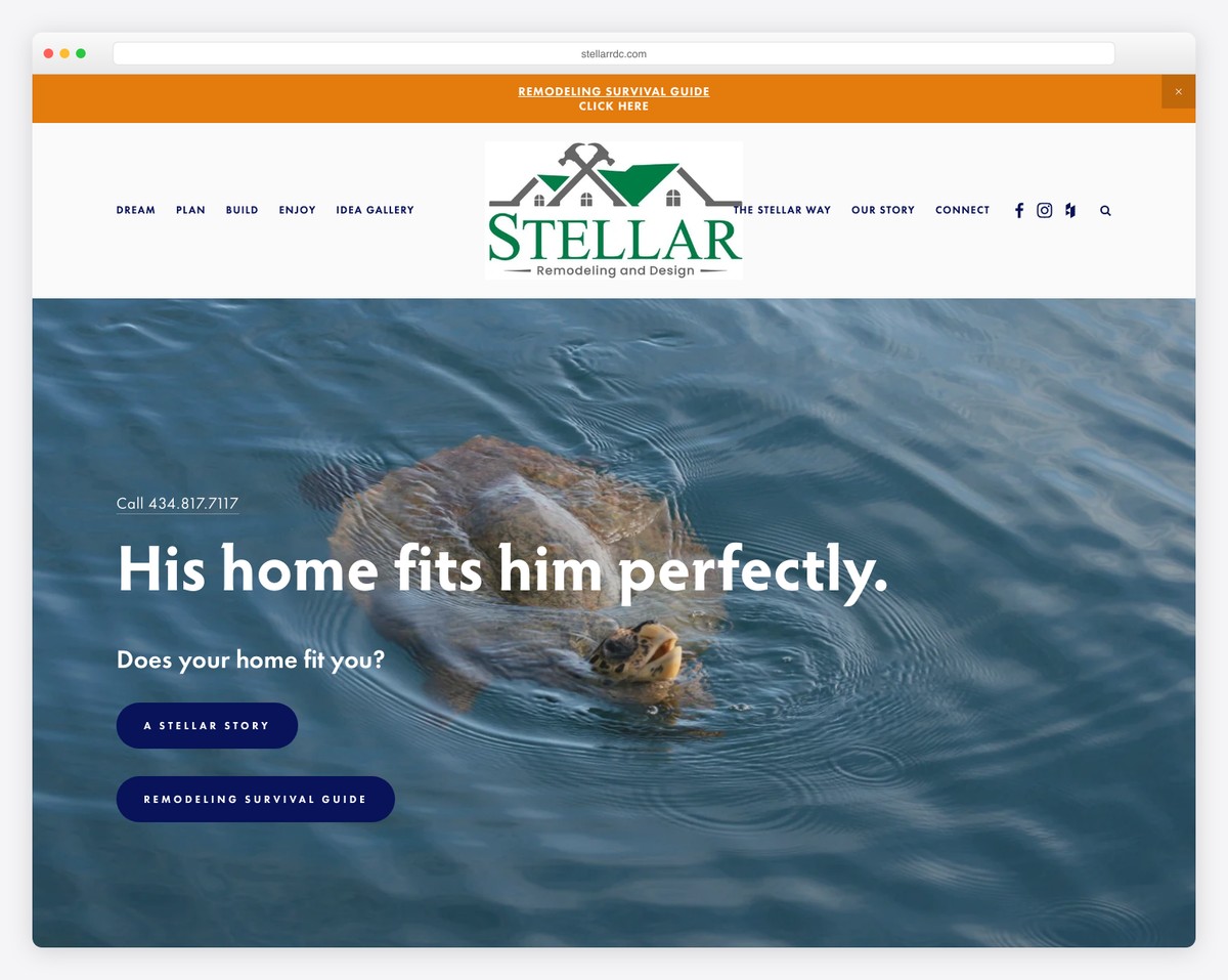 stellar remodeling and design website example