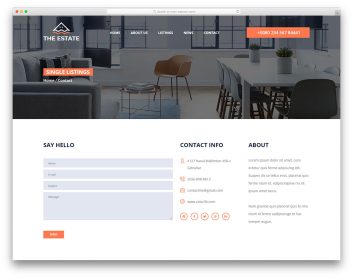 Theestate free template