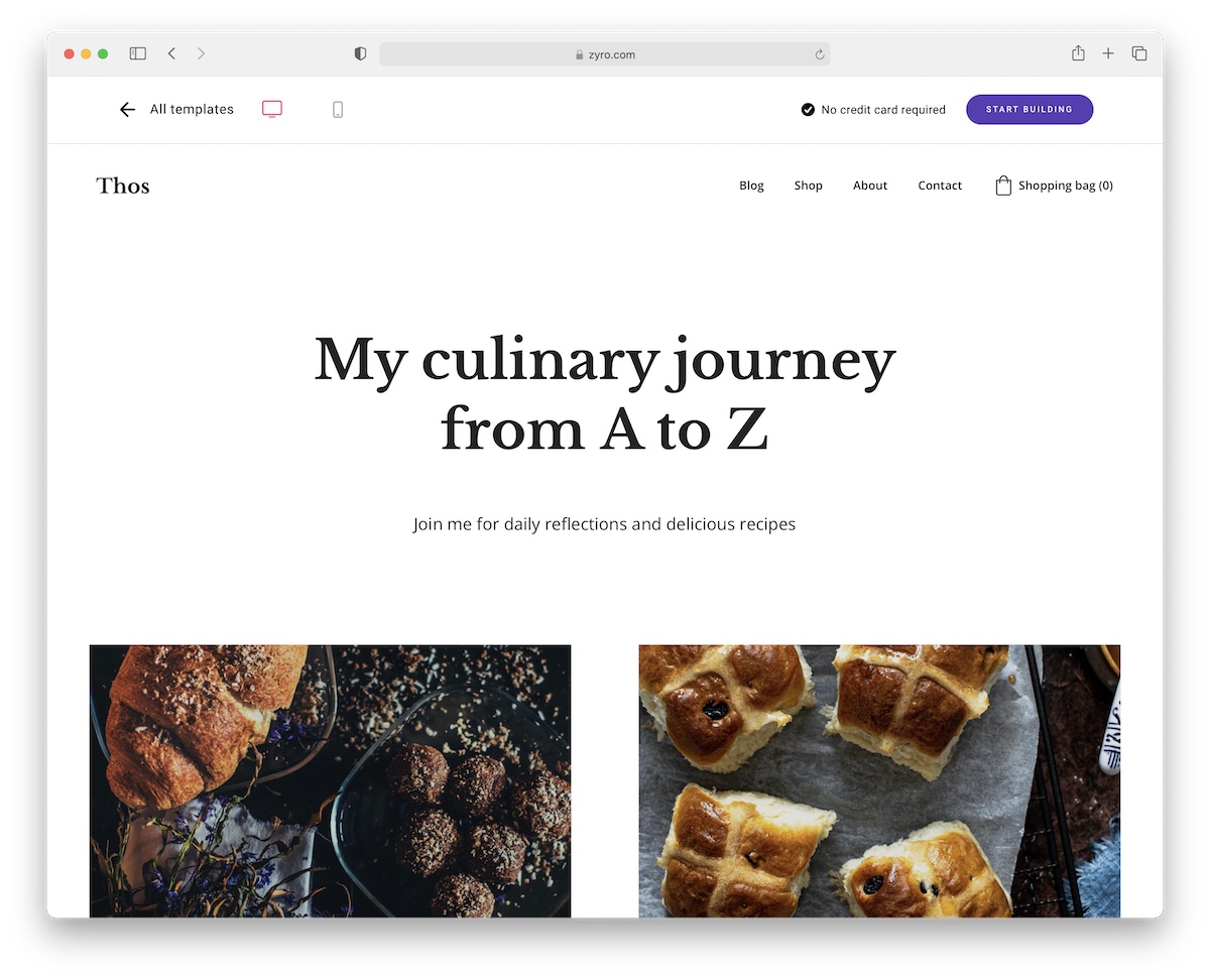 thos simple website template