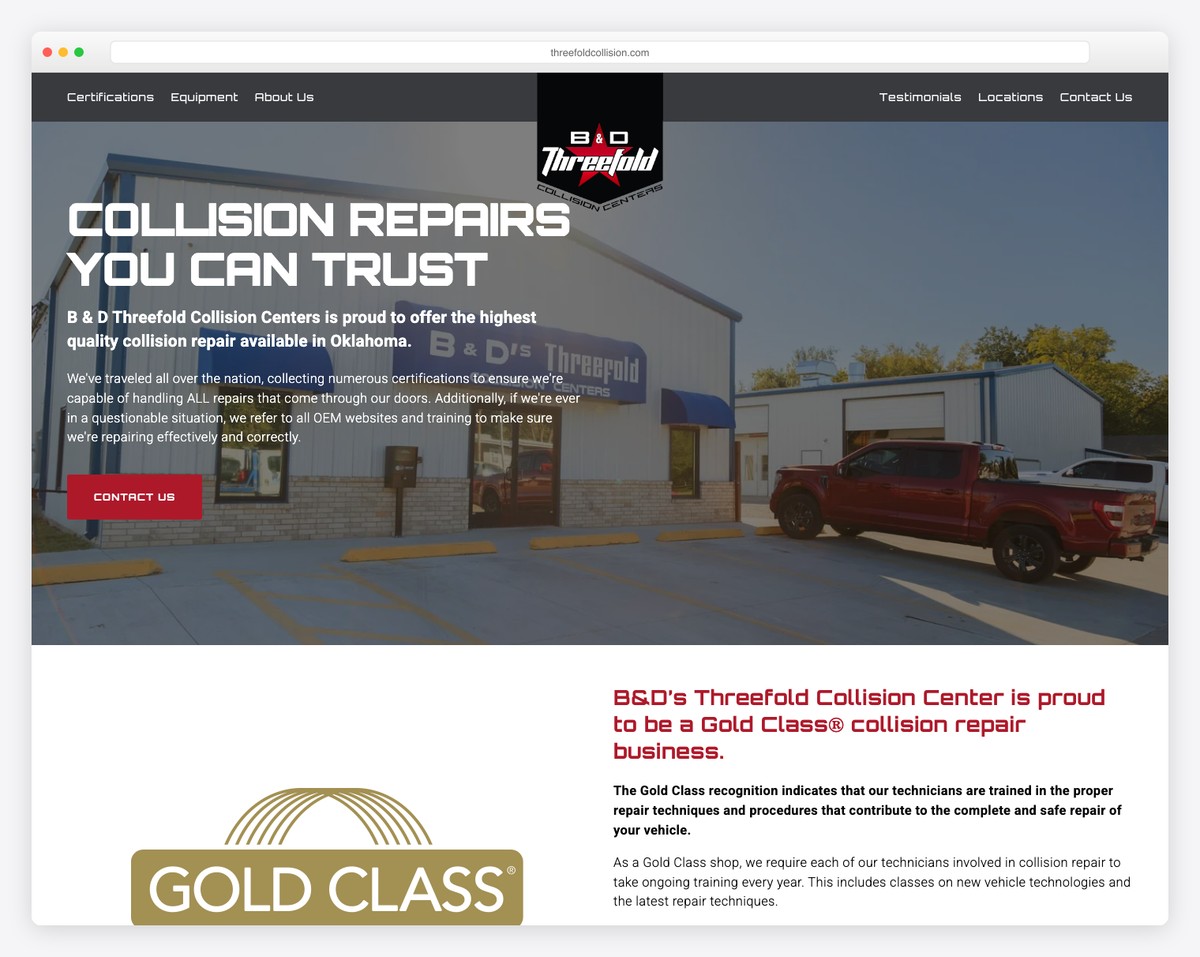 threefold collision website example