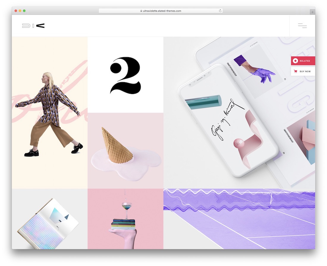 ultraviolette pinterest style wordpress theme