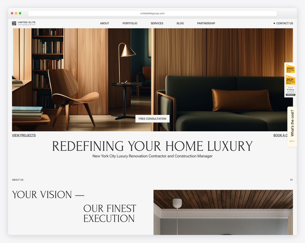 united elite group website example