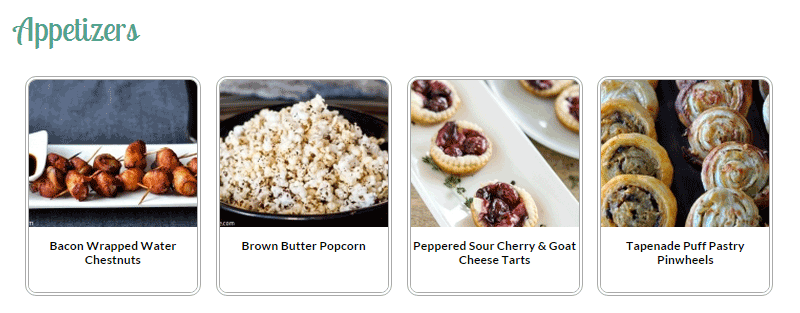 Start a Food Blog Visual Index